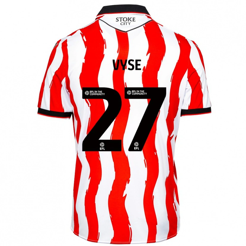 Danxen Kinderen Ryah Vyse #27 Wit Rood Thuisshirt Thuistenue 2025/26 T-Shirt België