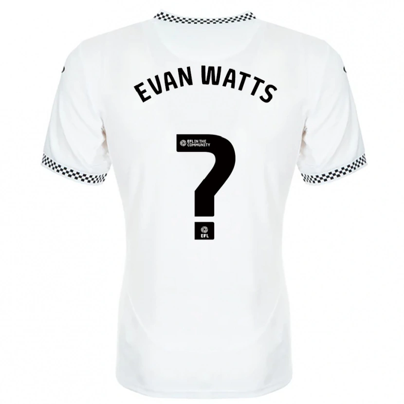 Danxen Kinderen Evan Watts #0 Wit Oranje Thuisshirt Thuistenue 2025/26 T-Shirt België