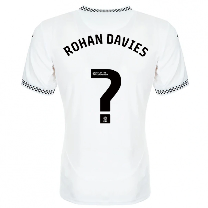 Danxen Kinderen Rohan Davies #0 Wit Oranje Thuisshirt Thuistenue 2025/26 T-Shirt België