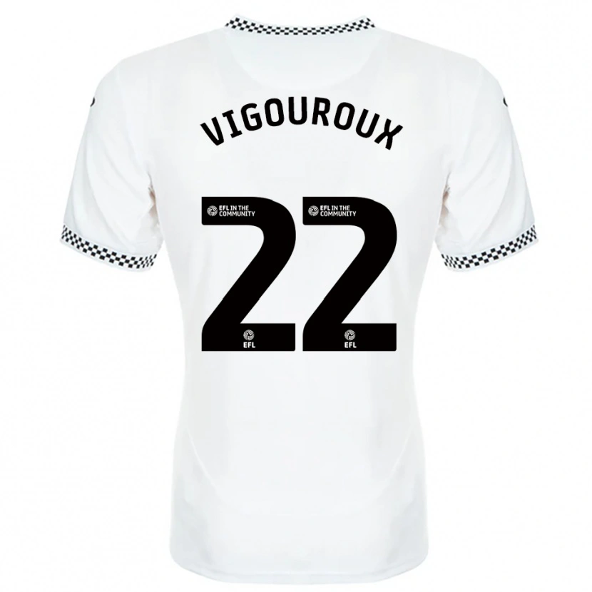Danxen Kinderen Lawrence Vigouroux #22 Wit Oranje Thuisshirt Thuistenue 2025/26 T-Shirt België