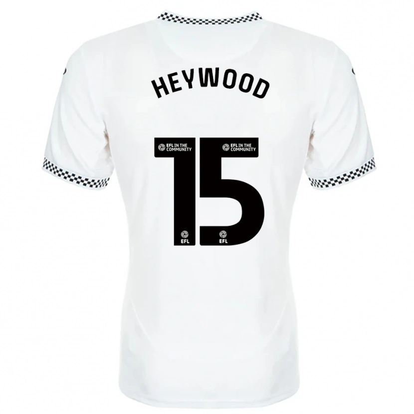 Danxen Kinderen Carter Heywood #15 Wit Oranje Thuisshirt Thuistenue 2025/26 T-Shirt België