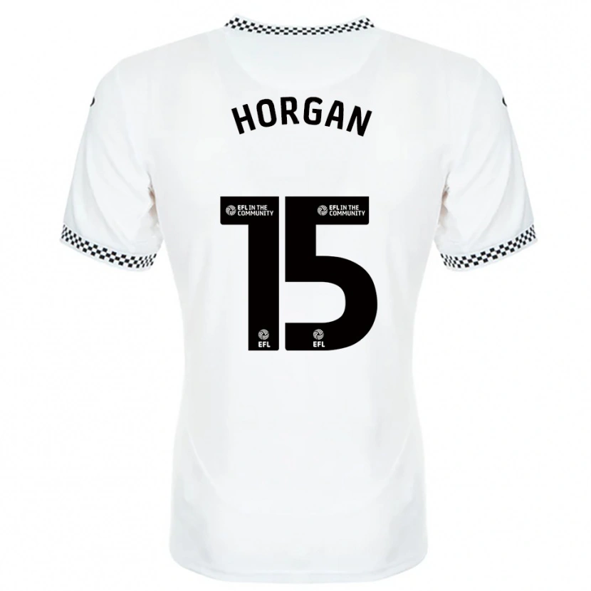 Danxen Kinderen Gwenan Horgan #15 Wit Oranje Thuisshirt Thuistenue 2025/26 T-Shirt België