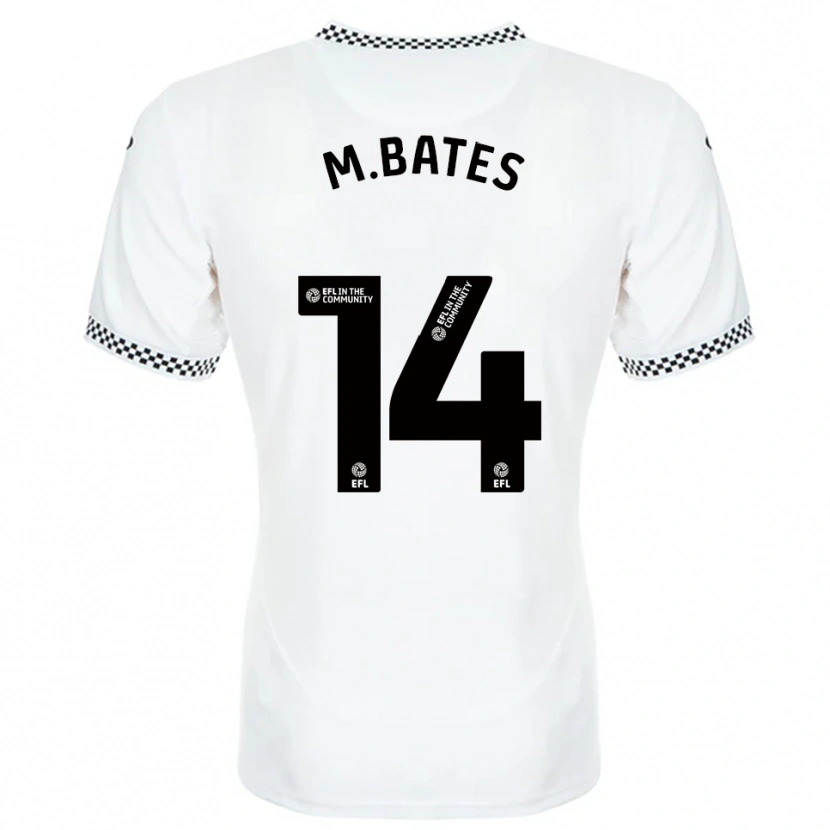 Danxen Kinderen Mitchell Bates #14 Wit Oranje Thuisshirt Thuistenue 2025/26 T-Shirt België