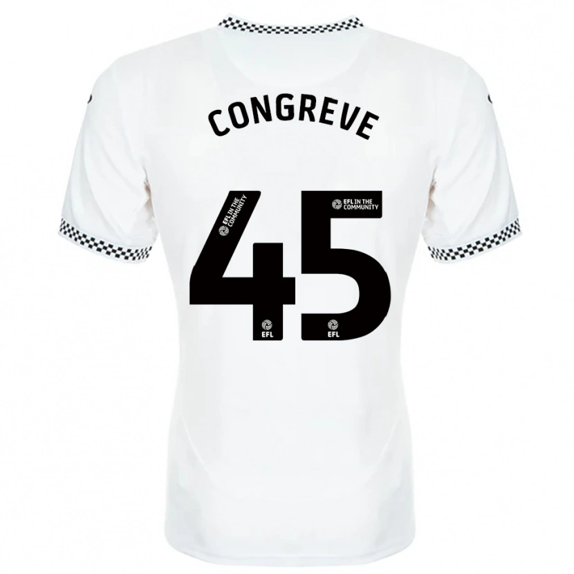 Danxen Kinderen Cameron Congreve #45 Wit Oranje Thuisshirt Thuistenue 2025/26 T-Shirt België