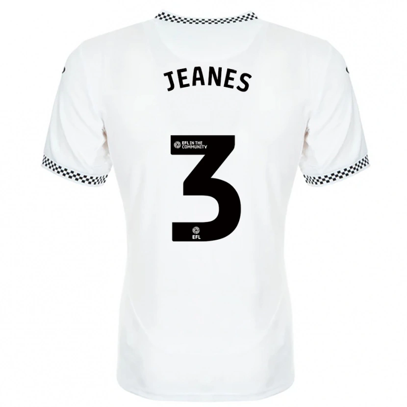 Danxen Kinderen Zac Jeanes #3 Wit Oranje Thuisshirt Thuistenue 2025/26 T-Shirt België