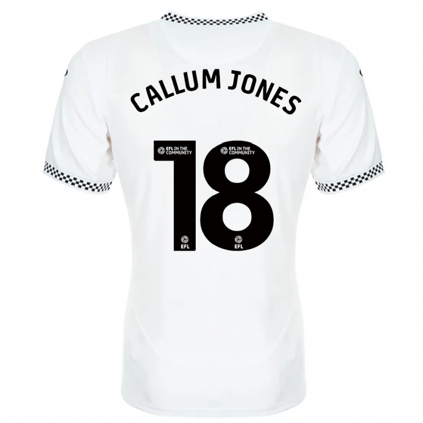 Danxen Kinderen Callum Jones #18 Wit Oranje Thuisshirt Thuistenue 2025/26 T-Shirt België