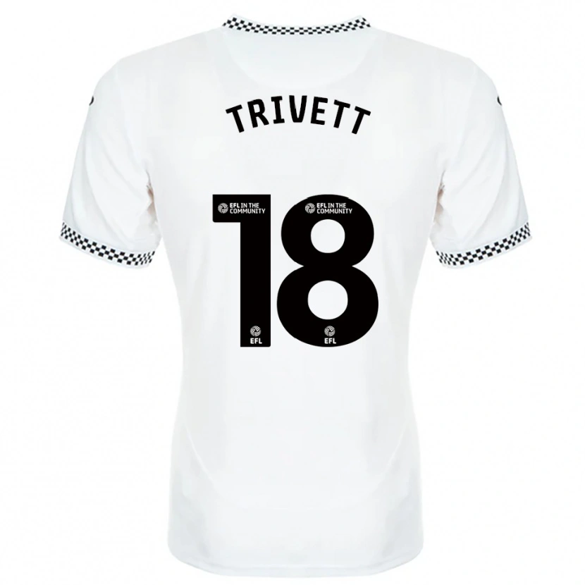 Danxen Kinderen Taite Trivett #18 Wit Oranje Thuisshirt Thuistenue 2025/26 T-Shirt België