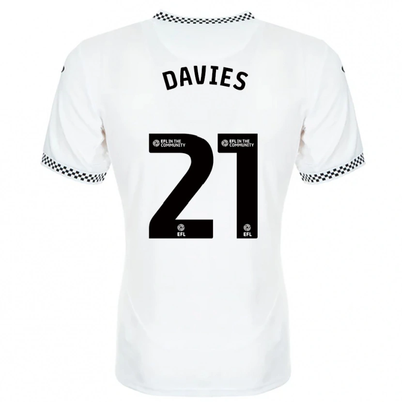 Danxen Kinderen Laura Davies #21 Wit Oranje Thuisshirt Thuistenue 2025/26 T-Shirt België