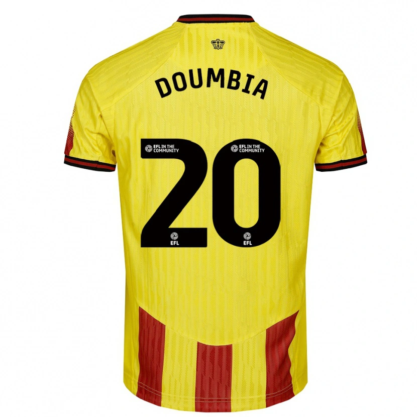 Danxen Kinderen Mamadou Doumbia #20 Geel Rood Thuisshirt Thuistenue 2025/26 T-Shirt België