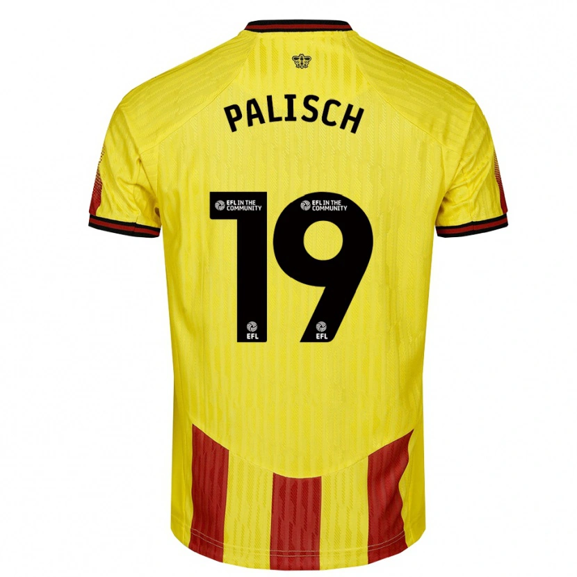 Danxen Kinderen Alli Palisch #19 Geel Rood Thuisshirt Thuistenue 2025/26 T-Shirt België
