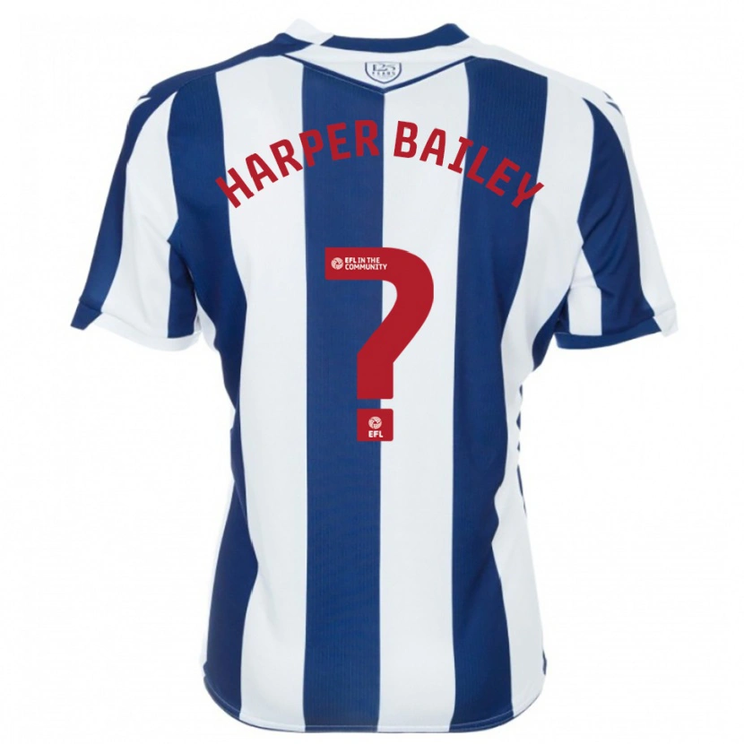 Danxen Kinderen Aaron Harper-Bailey #0 Marine Wit Thuisshirt Thuistenue 2025/26 T-Shirt België