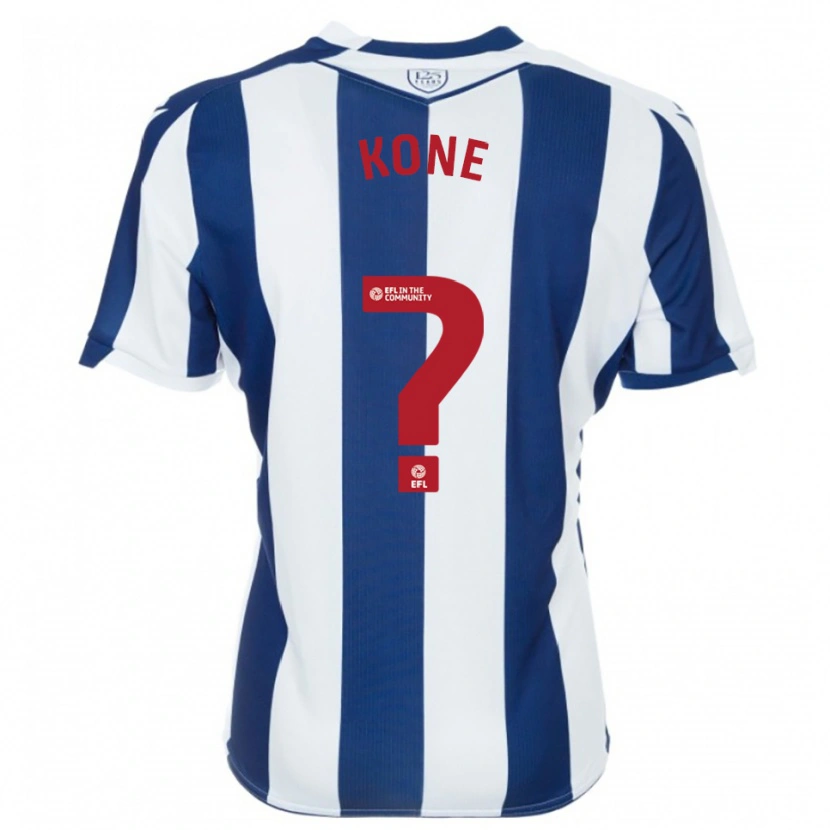 Danxen Kinderen Cheick Kone #0 Marine Wit Thuisshirt Thuistenue 2025/26 T-Shirt België