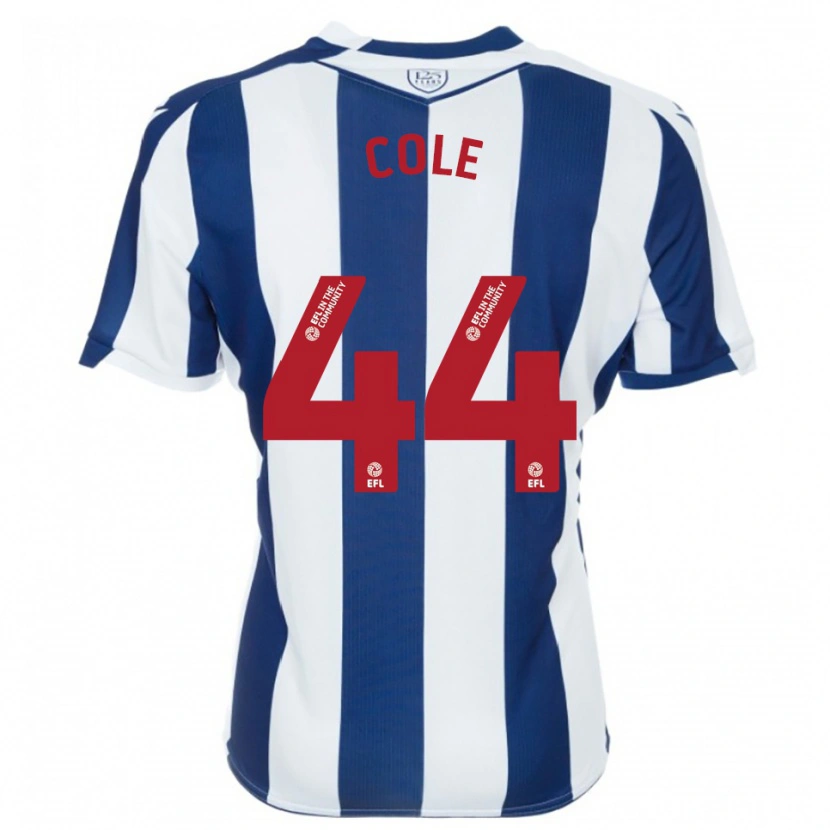 Danxen Kinderen Devante Cole #44 Marine Wit Thuisshirt Thuistenue 2025/26 T-Shirt België
