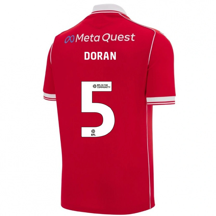 Danxen Kinderen Louisha Doran #5 Rood Wit Thuisshirt Thuistenue 2025/26 T-Shirt België