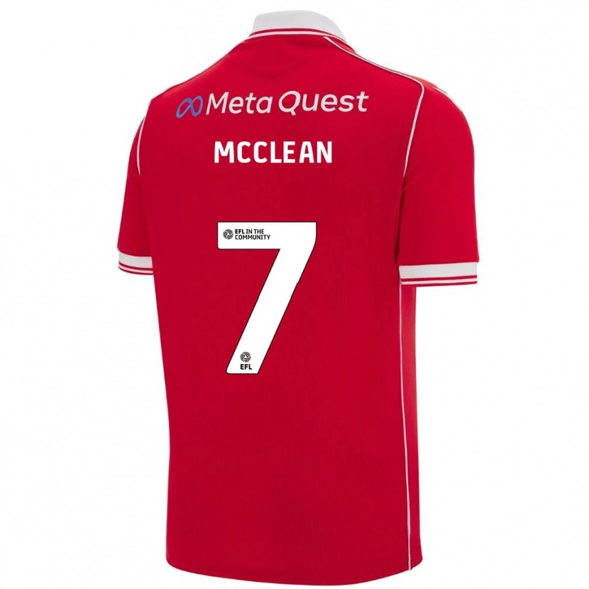 Danxen Kinderen James Mcclean #7 Rood Wit Thuisshirt Thuistenue 2025/26 T-Shirt België