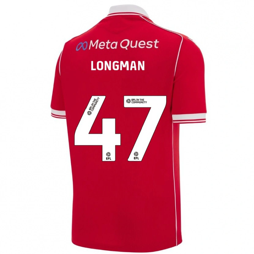 Danxen Kinderen Ryan Longman #47 Rood Wit Thuisshirt Thuistenue 2025/26 T-Shirt België