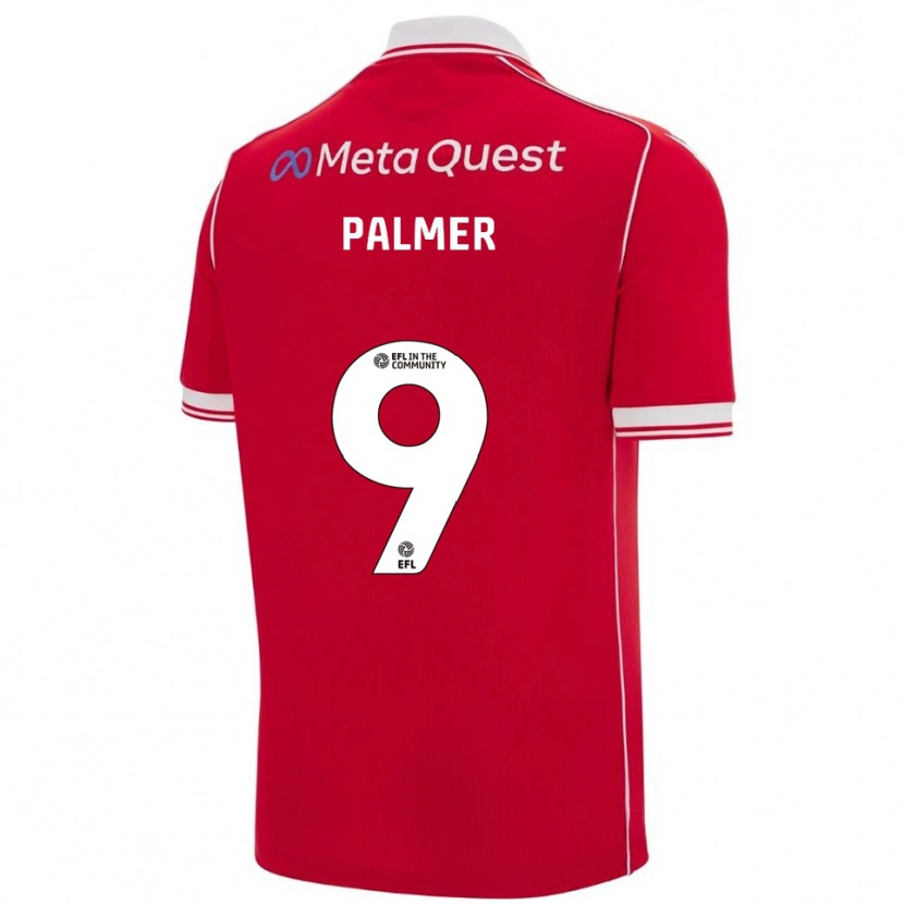 Danxen Kinderen Ollie Palmer #9 Rood Wit Thuisshirt Thuistenue 2025/26 T-Shirt België