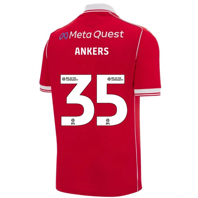 Danxen Kinderen Chloe Ankers #35 Rood Wit Thuisshirt Thuistenue 2025/26 T-Shirt België