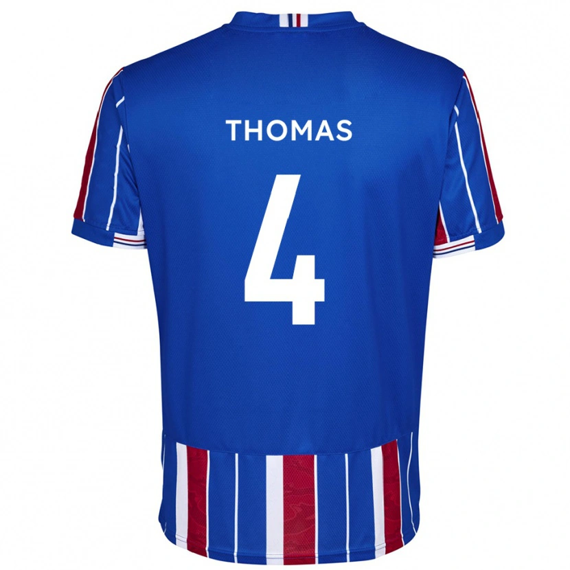 Danxen Kinderen Terell Thomas #4 Blauw Rood Wit Thuisshirt Thuistenue 2025/26 T-Shirt België