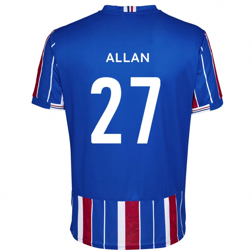 Danxen Kinderen Jake Allan #27 Blauw Rood Wit Thuisshirt Thuistenue 2025/26 T-Shirt België