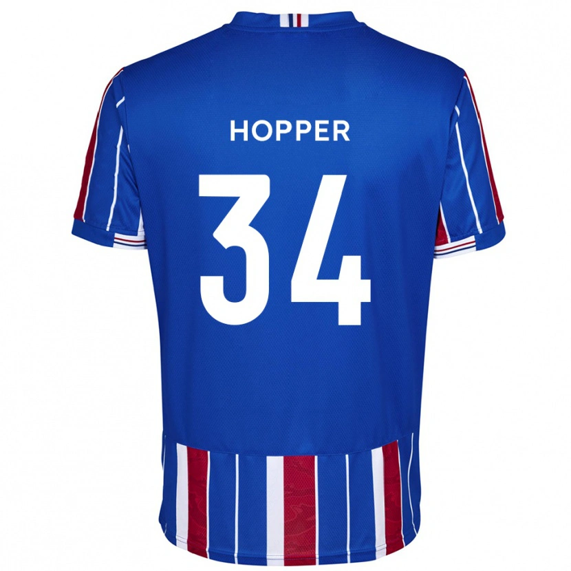 Danxen Kinderen Dan Hopper #34 Blauw Rood Wit Thuisshirt Thuistenue 2025/26 T-Shirt België