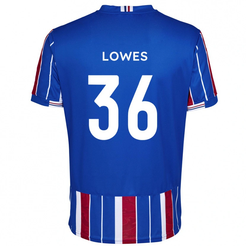 Danxen Kinderen Jonah Lowes #36 Blauw Rood Wit Thuisshirt Thuistenue 2025/26 T-Shirt België