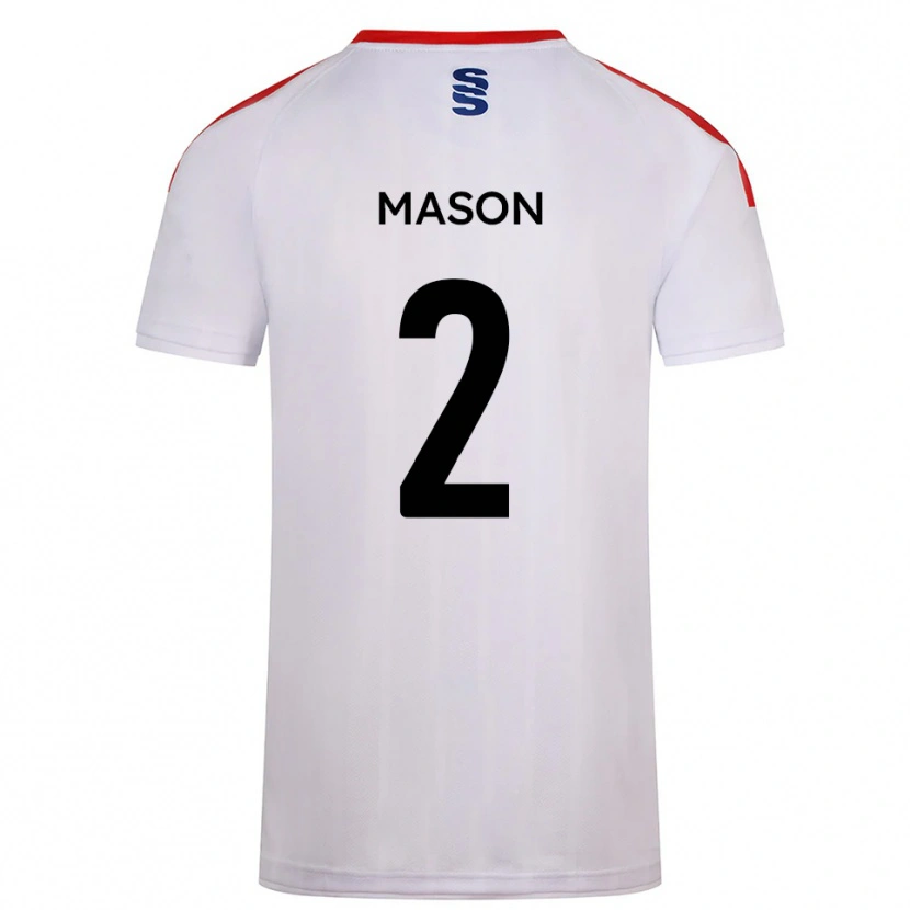 Danxen Kinderen Beth Mason #2 Wit Marine Thuisshirt Thuistenue 2025/26 T-Shirt België