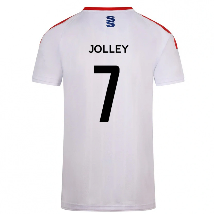 Danxen Kinderen Charlie Jolley #7 Wit Marine Thuisshirt Thuistenue 2025/26 T-Shirt België