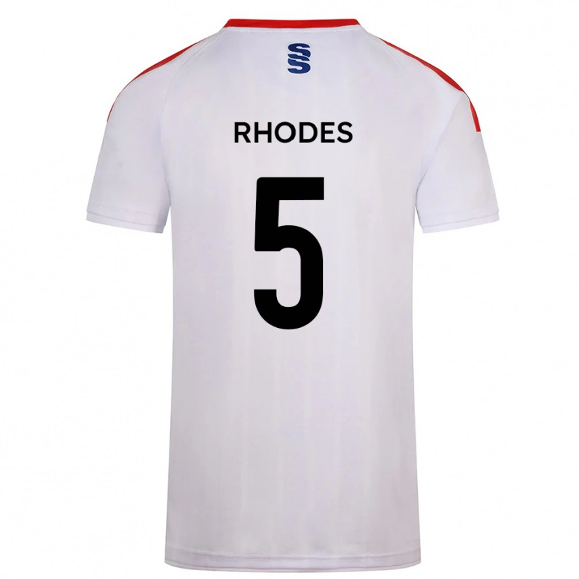 Danxen Kinderen Alex Rhodes #5 Wit Marine Thuisshirt Thuistenue 2025/26 T-Shirt België