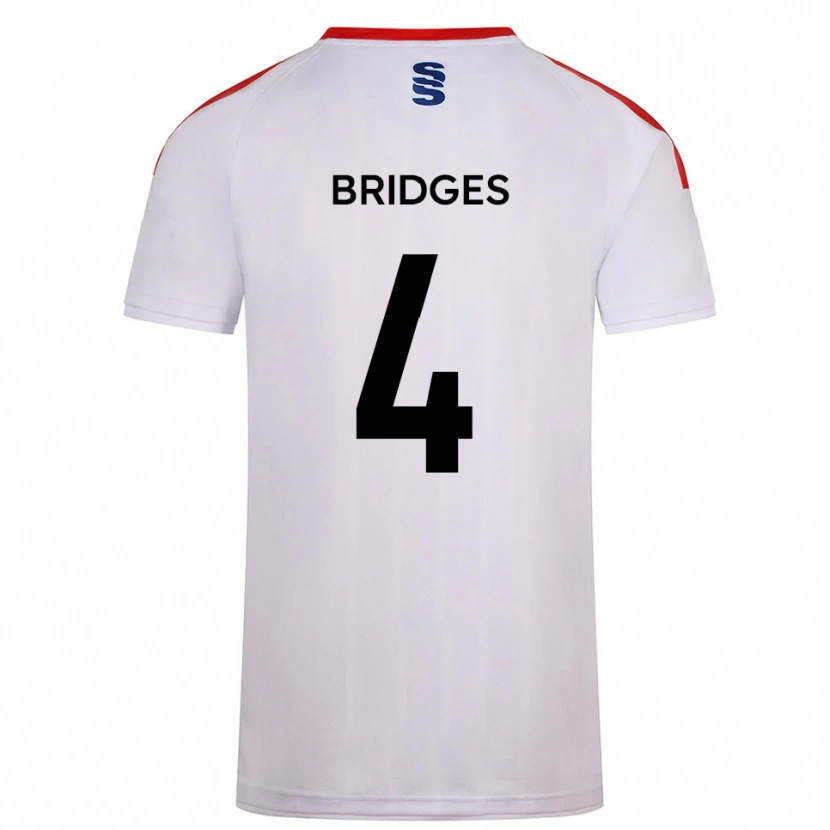 Danxen Kinderen Jacob Bridges #4 Wit Marine Thuisshirt Thuistenue 2025/26 T-Shirt België