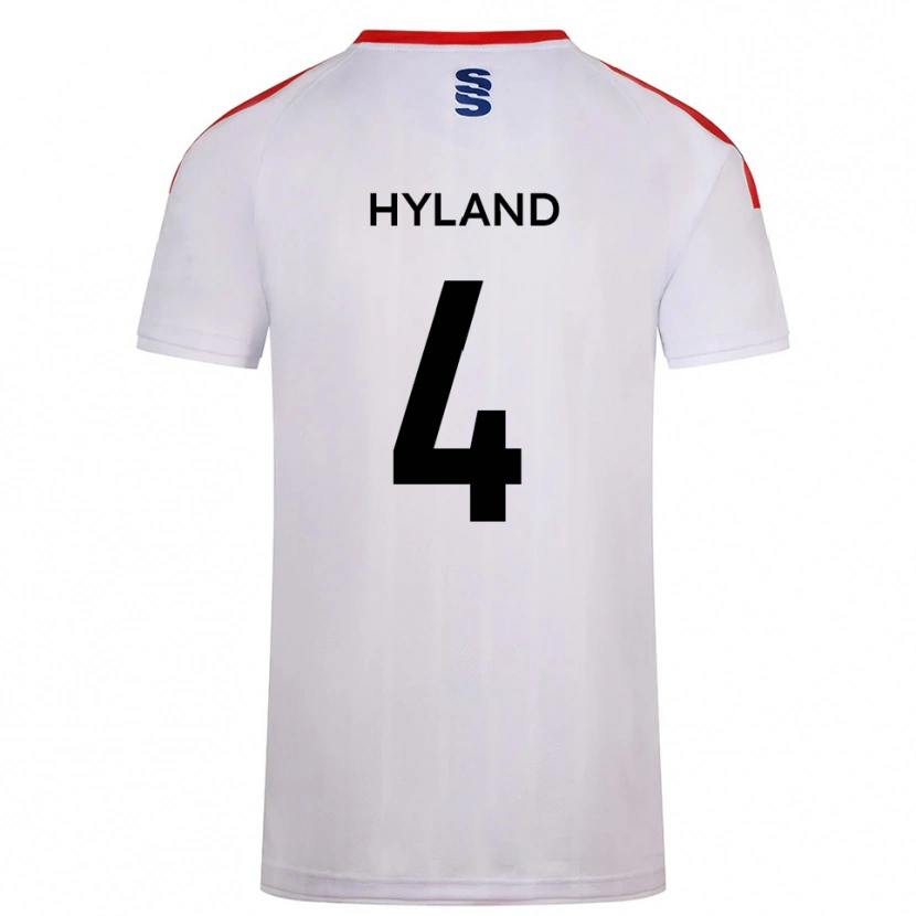 Danxen Kinderen Mia Hyland #4 Wit Marine Thuisshirt Thuistenue 2025/26 T-Shirt België