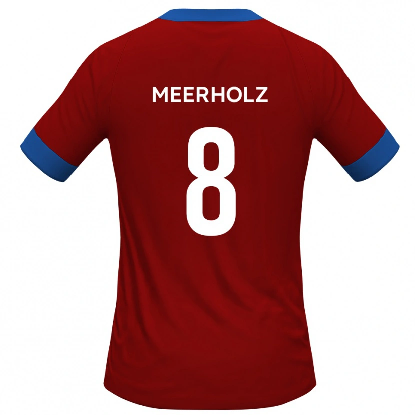 Danxen Kinderen Jed Meerholz #8 Rood Blauw Thuisshirt Thuistenue 2025/26 T-Shirt België