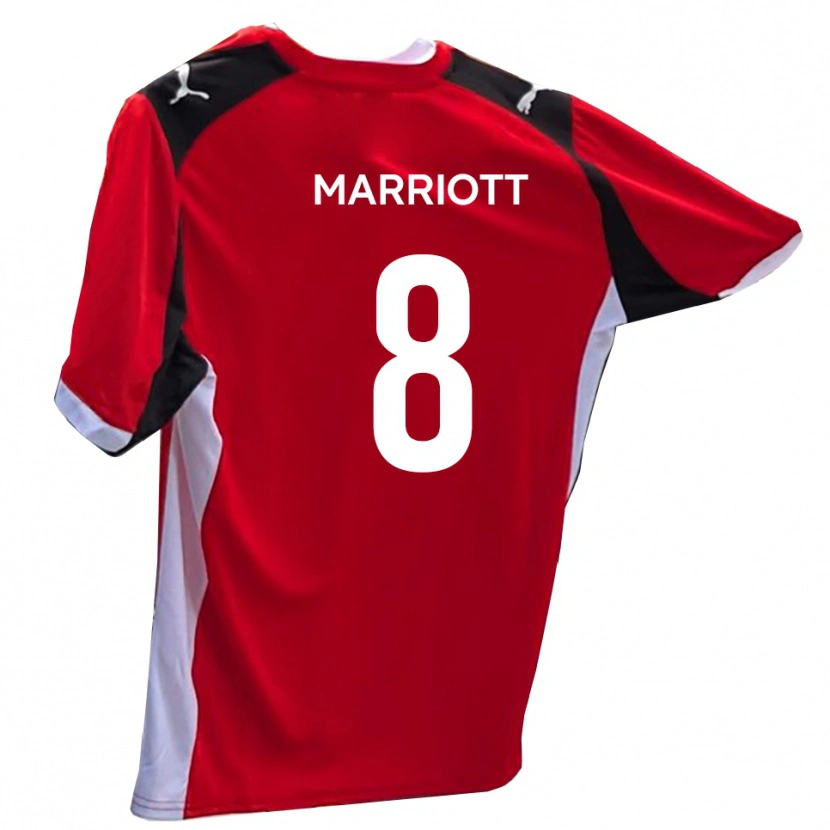 Danxen Kinderen Isaac Marriott #8 Rood Wit Thuisshirt Thuistenue 2025/26 T-Shirt België
