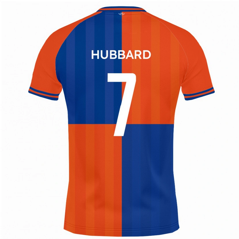 Danxen Kinderen Fletcher Hubbard #7 Oranje Koningsblauw Thuisshirt Thuistenue 2025/26 T-Shirt België