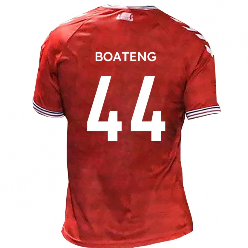 Danxen Kinderen Hiram Boateng #44 Rood Wit Thuisshirt Thuistenue 2025/26 T-Shirt België