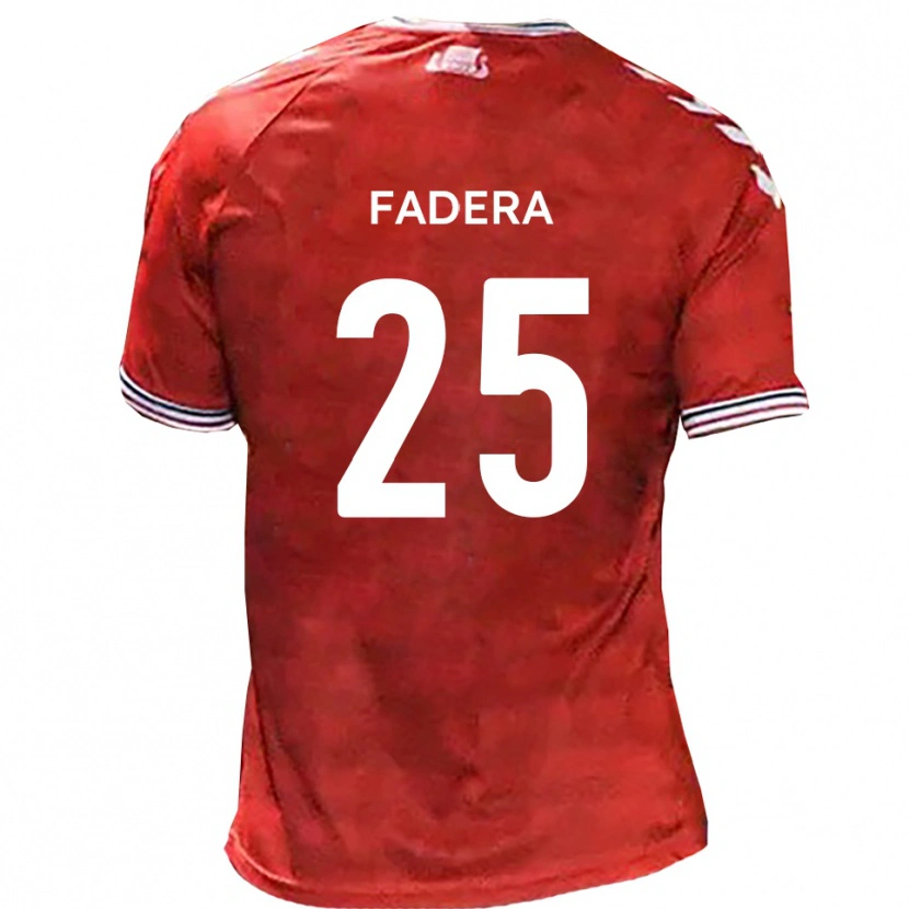 Danxen Kinderen Mo Fadera #25 Rood Wit Thuisshirt Thuistenue 2025/26 T-Shirt België