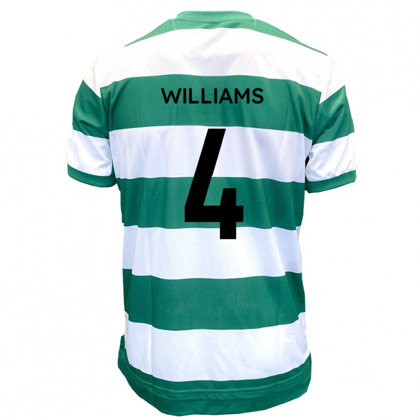 Danxen Kinderen Morgan Williams #4 Groen Wit Thuisshirt Thuistenue 2025/26 T-Shirt België