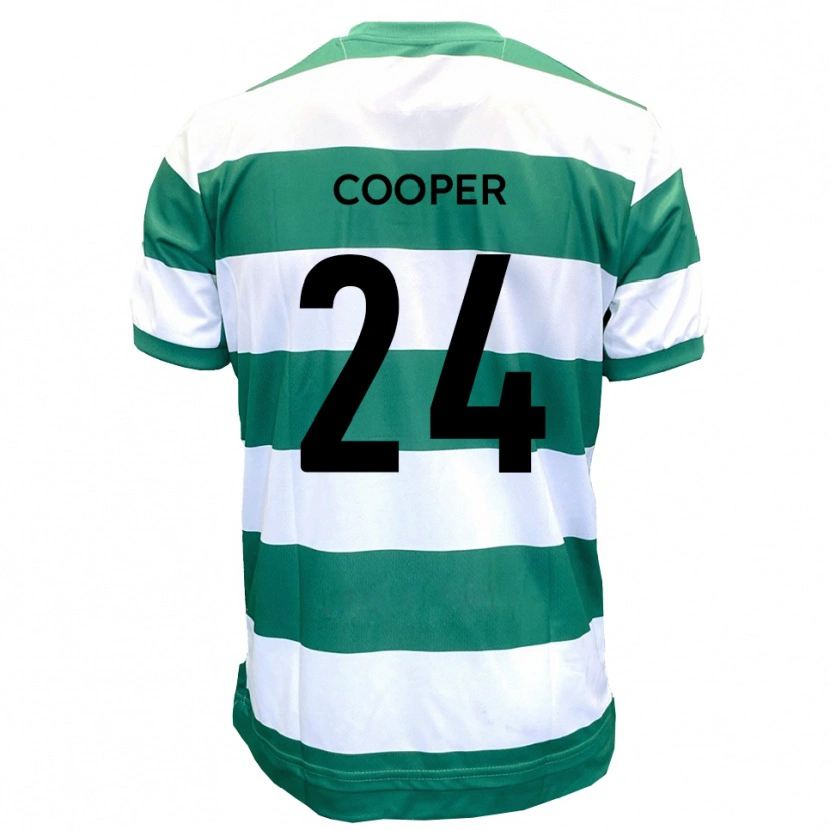 Danxen Kinderen Charlie Cooper #24 Groen Wit Thuisshirt Thuistenue 2025/26 T-Shirt België