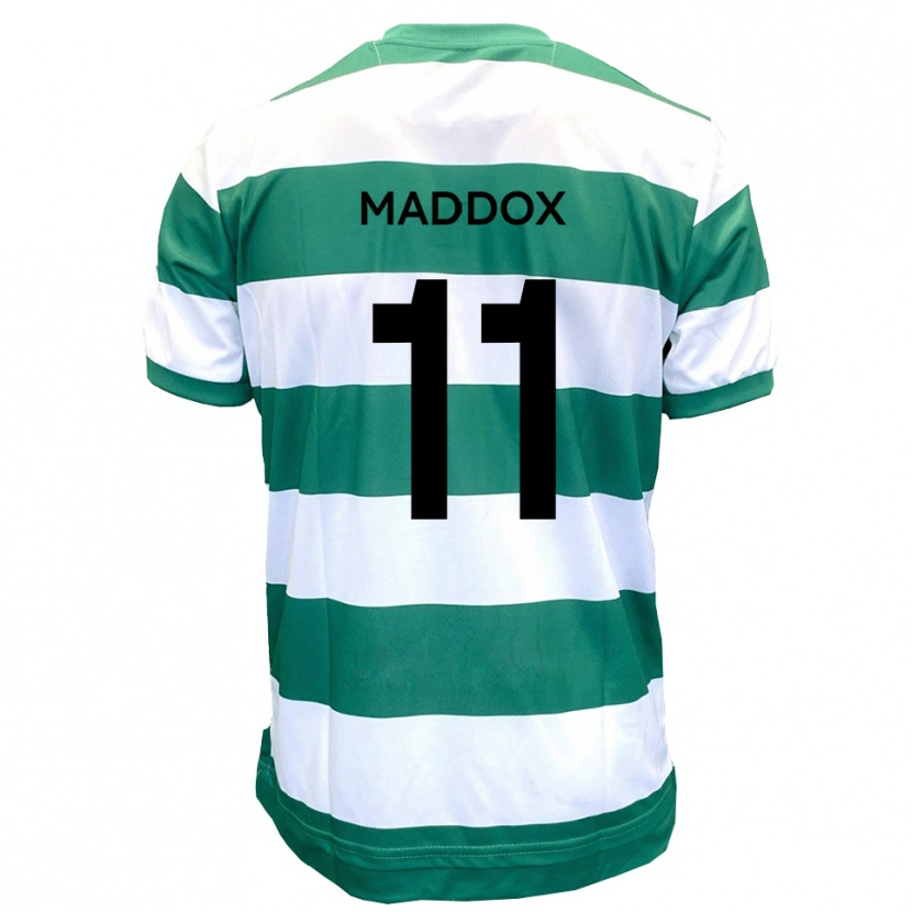 Danxen Kinderen Jacob Maddox #11 Groen Wit Thuisshirt Thuistenue 2025/26 T-Shirt België