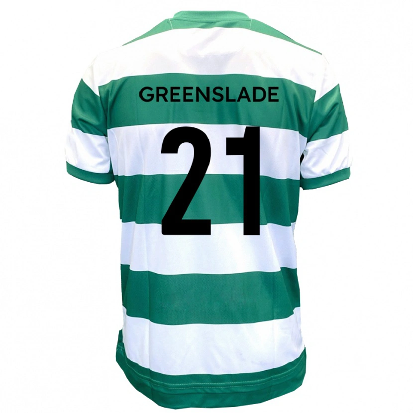 Danxen Kinderen Harvey Greenslade #21 Groen Wit Thuisshirt Thuistenue 2025/26 T-Shirt België