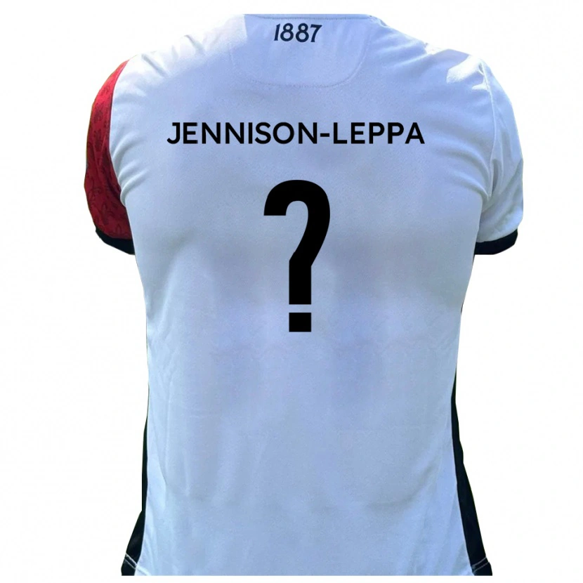 Danxen Kinderen Joel Jennison-Leppa #0 Rood Wit Thuisshirt Thuistenue 2025/26 T-Shirt België