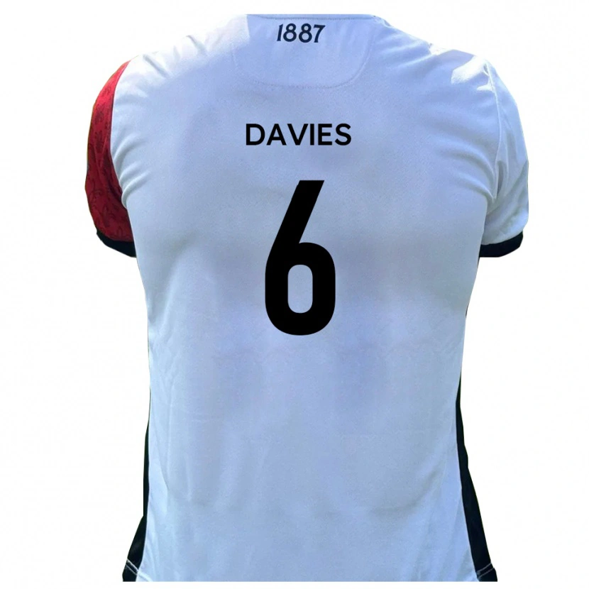 Danxen Kinderen Dillan Davies #6 Rood Wit Thuisshirt Thuistenue 2025/26 T-Shirt België