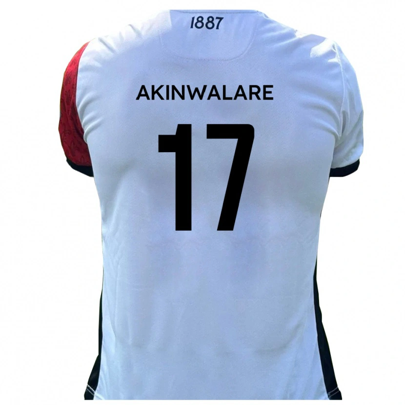 Danxen Kinderen Seyi Akinwalare #17 Rood Wit Thuisshirt Thuistenue 2025/26 T-Shirt België
