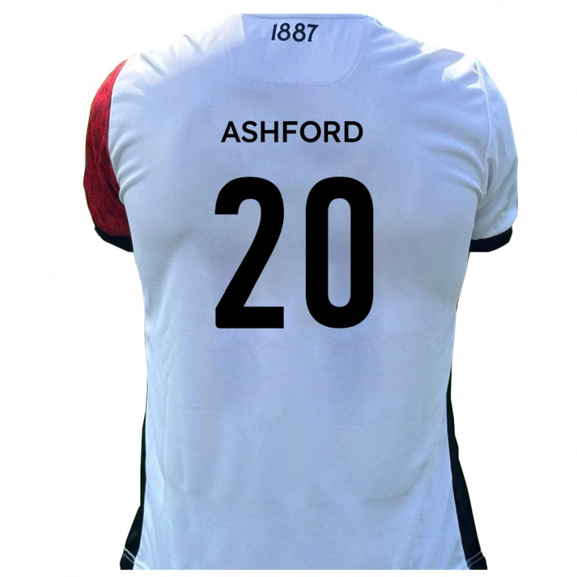 Danxen Kinderen Sam Ashford #20 Rood Wit Thuisshirt Thuistenue 2025/26 T-Shirt België