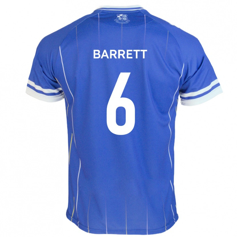 Danxen Kinderen Mason Barrett #6 Koningsblauw Thuisshirt Thuistenue 2025/26 T-Shirt België