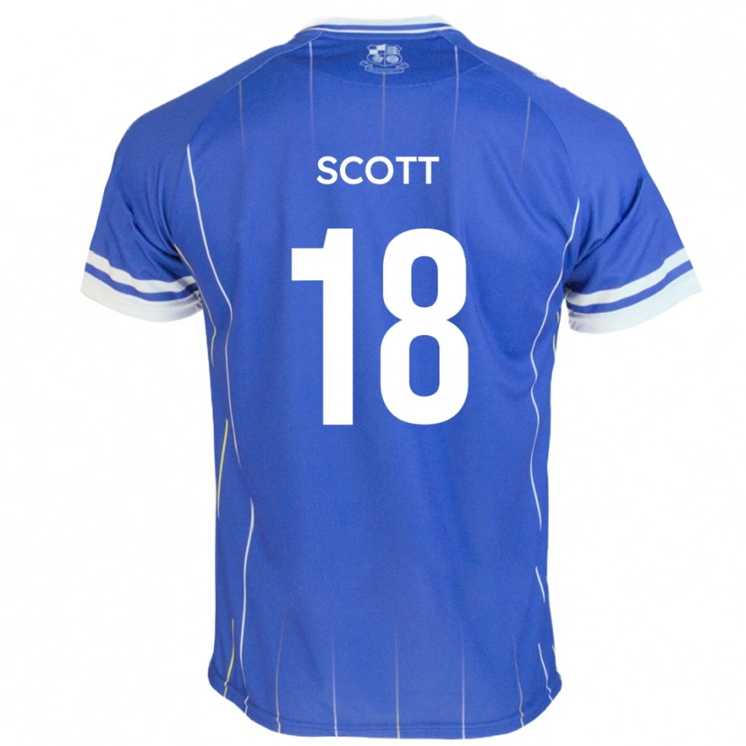 Danxen Kinderen Christian Scott #18 Koningsblauw Thuisshirt Thuistenue 2025/26 T-Shirt België