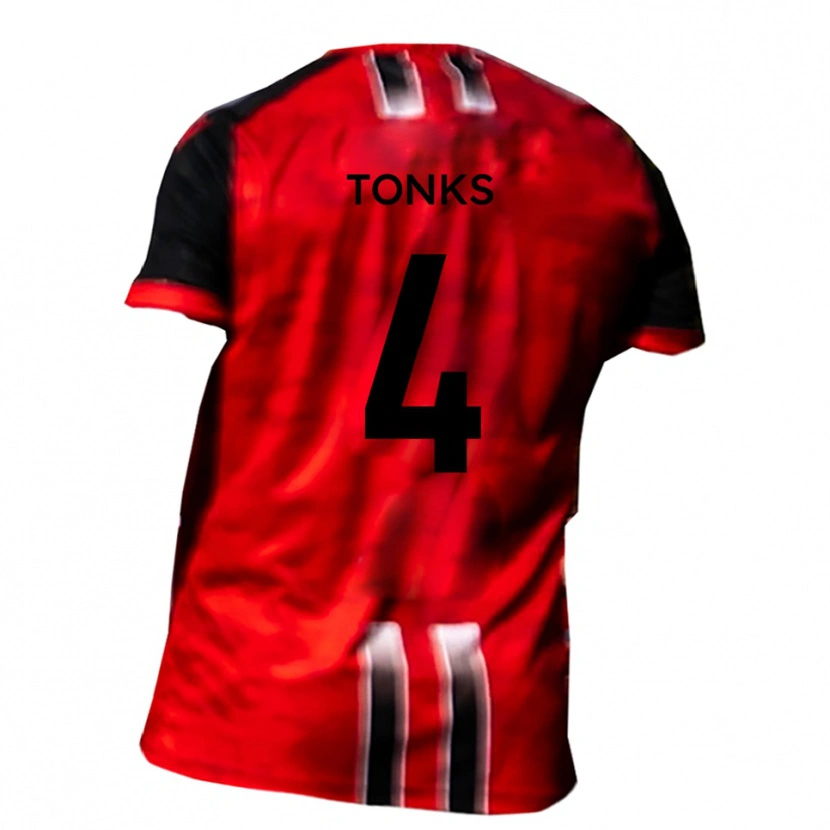 Danxen Kinderen Tom Tonks #4 Rood Zwart Thuisshirt Thuistenue 2025/26 T-Shirt België