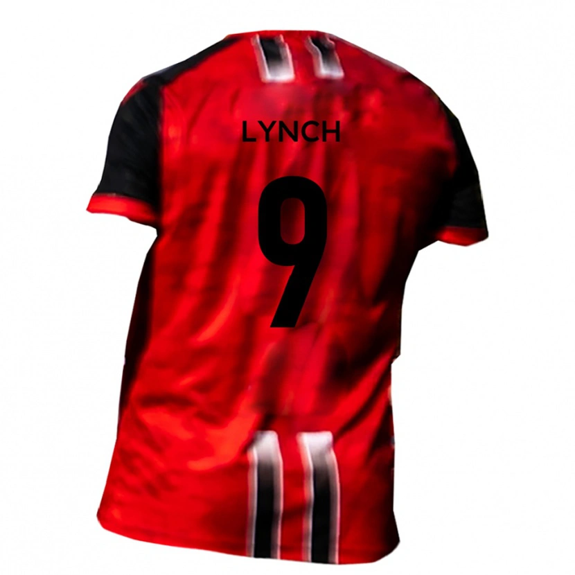 Danxen Kinderen Oliver Lynch #9 Rood Zwart Thuisshirt Thuistenue 2025/26 T-Shirt België
