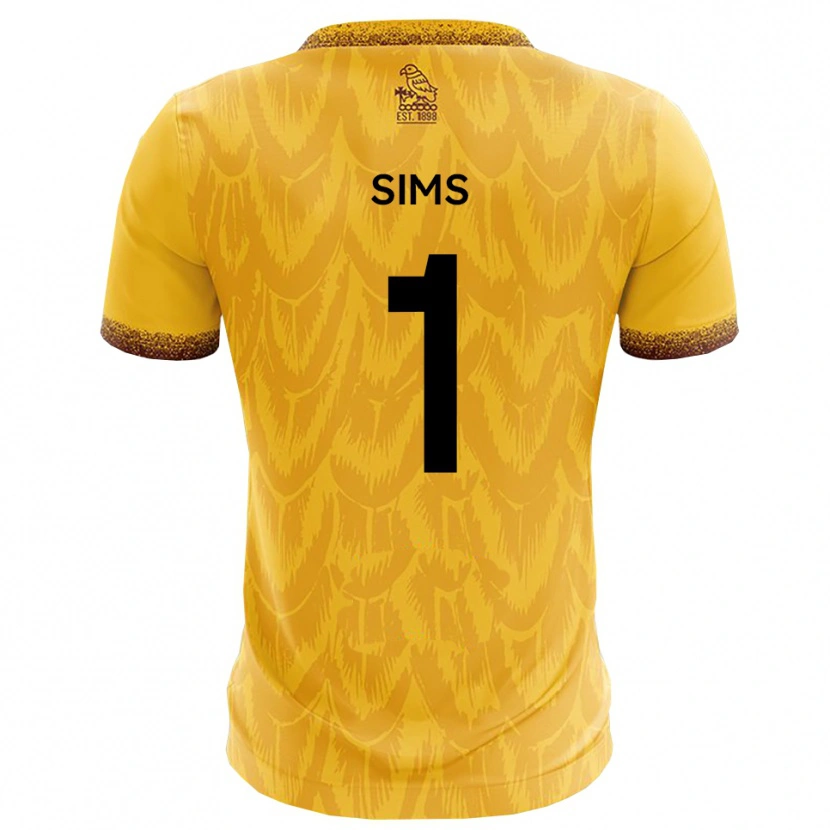 Danxen Kinderen Jack Sims #1 Geel Bruin Thuisshirt Thuistenue 2025/26 T-Shirt België