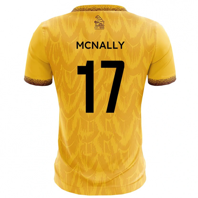 Danxen Kinderen Jordan Mcnally #17 Geel Bruin Thuisshirt Thuistenue 2025/26 T-Shirt België